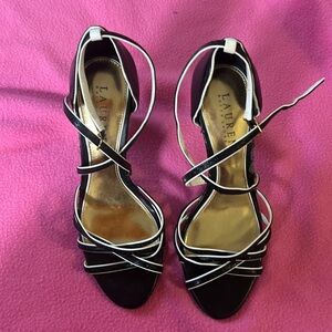 Lauren 7.5B  black and white 3.5 heels